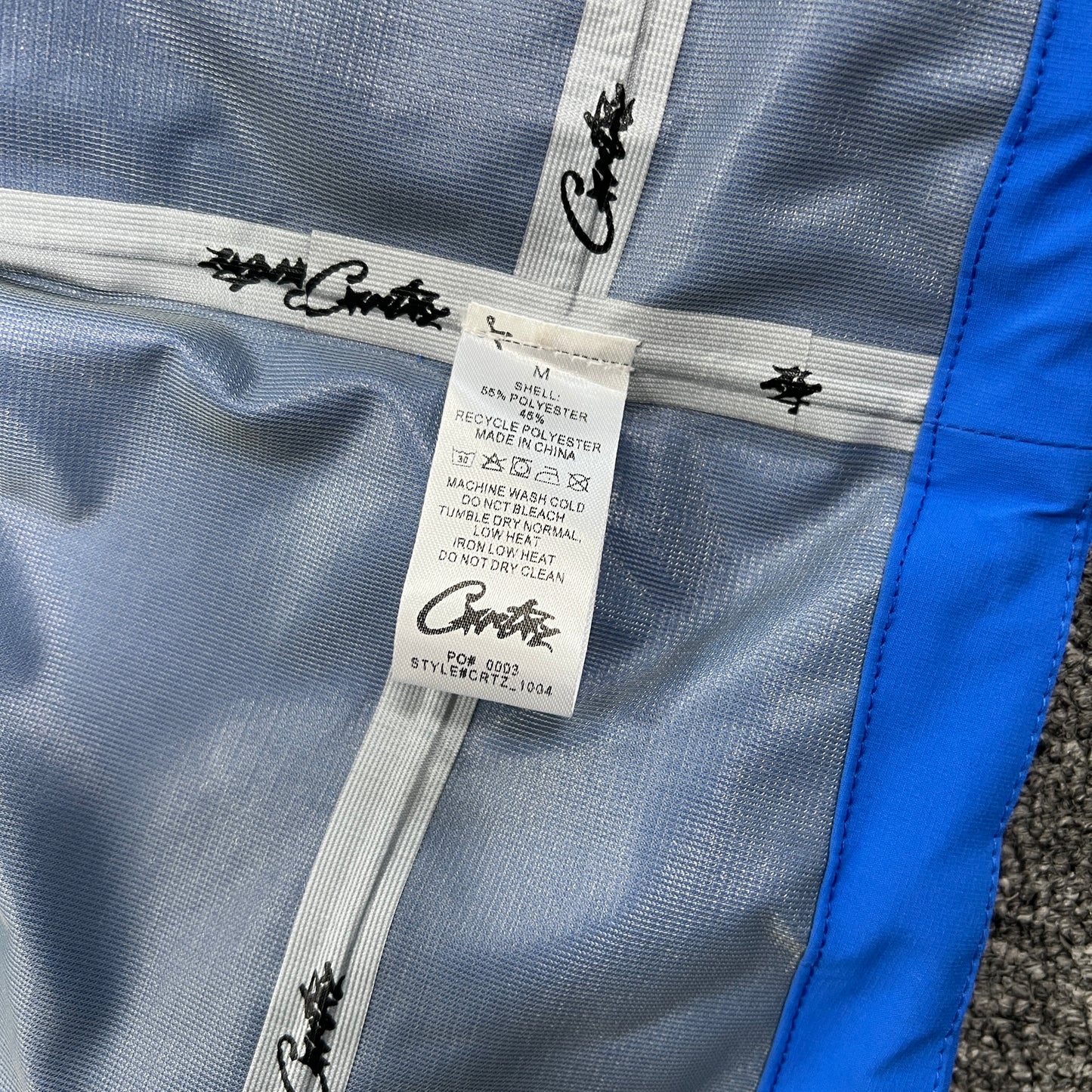 Corteiz Elitework Waterproof Shell Jacket Blue