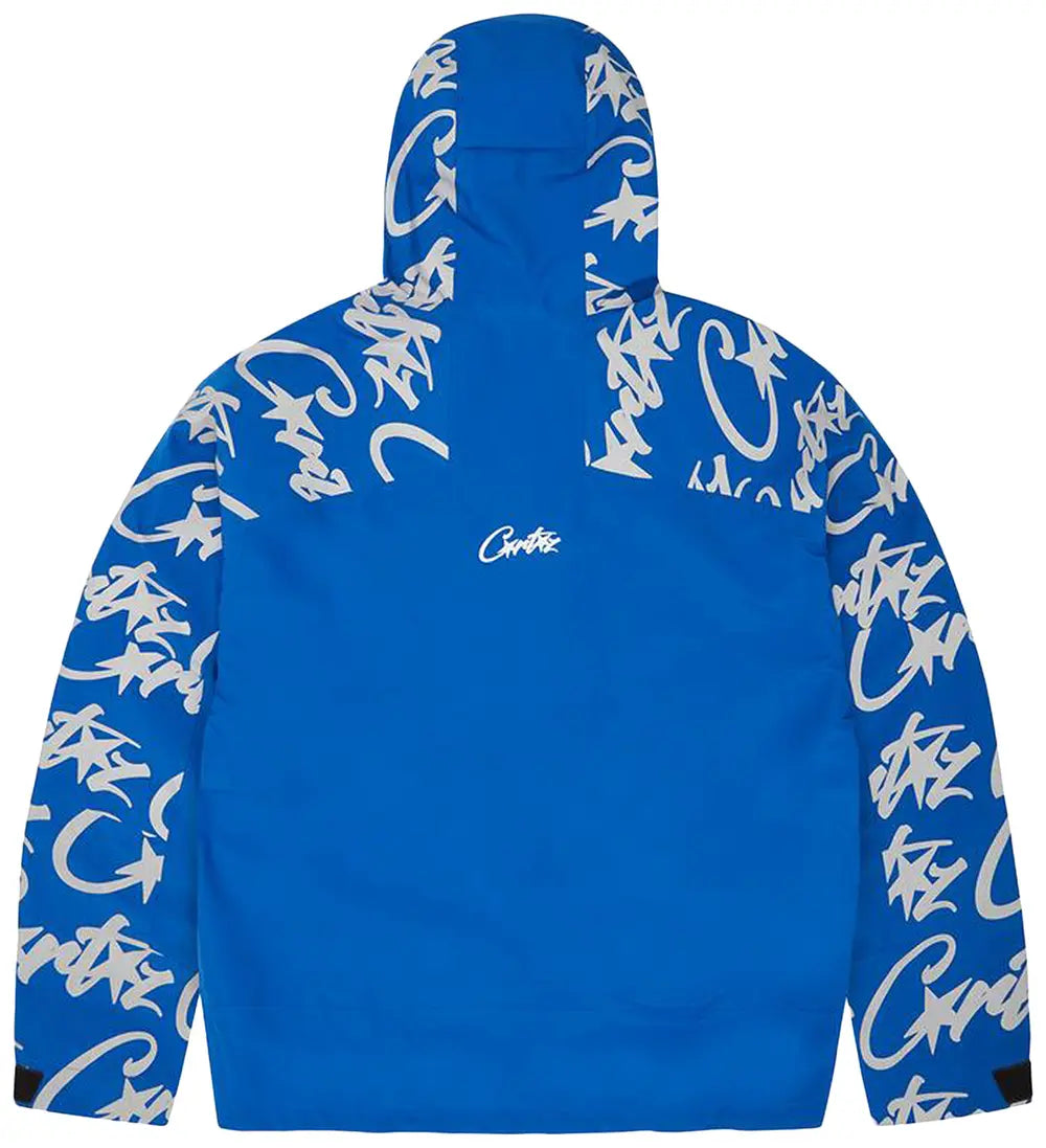 Corteiz Elitework Waterproof Shell Jacket Blue