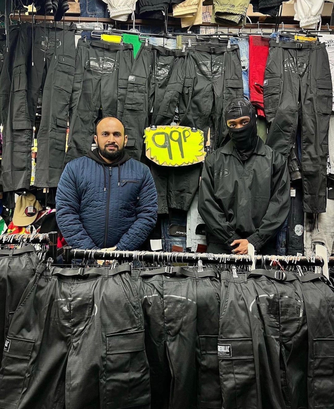 Corteiz Guerillaz Cargos Triple Black