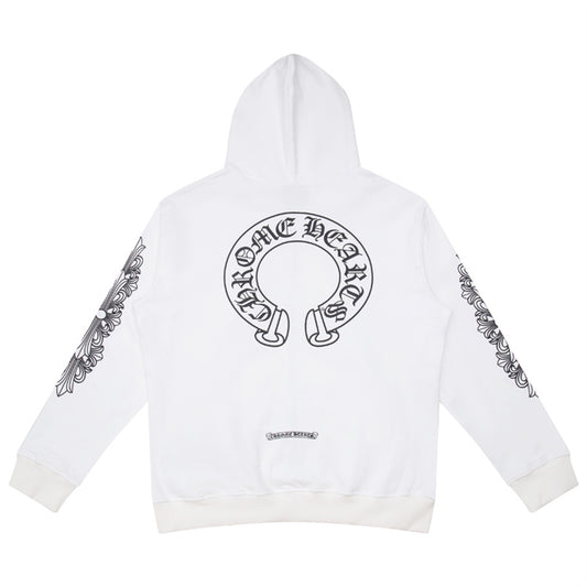 Chrome Hearts Zip Hoodie White