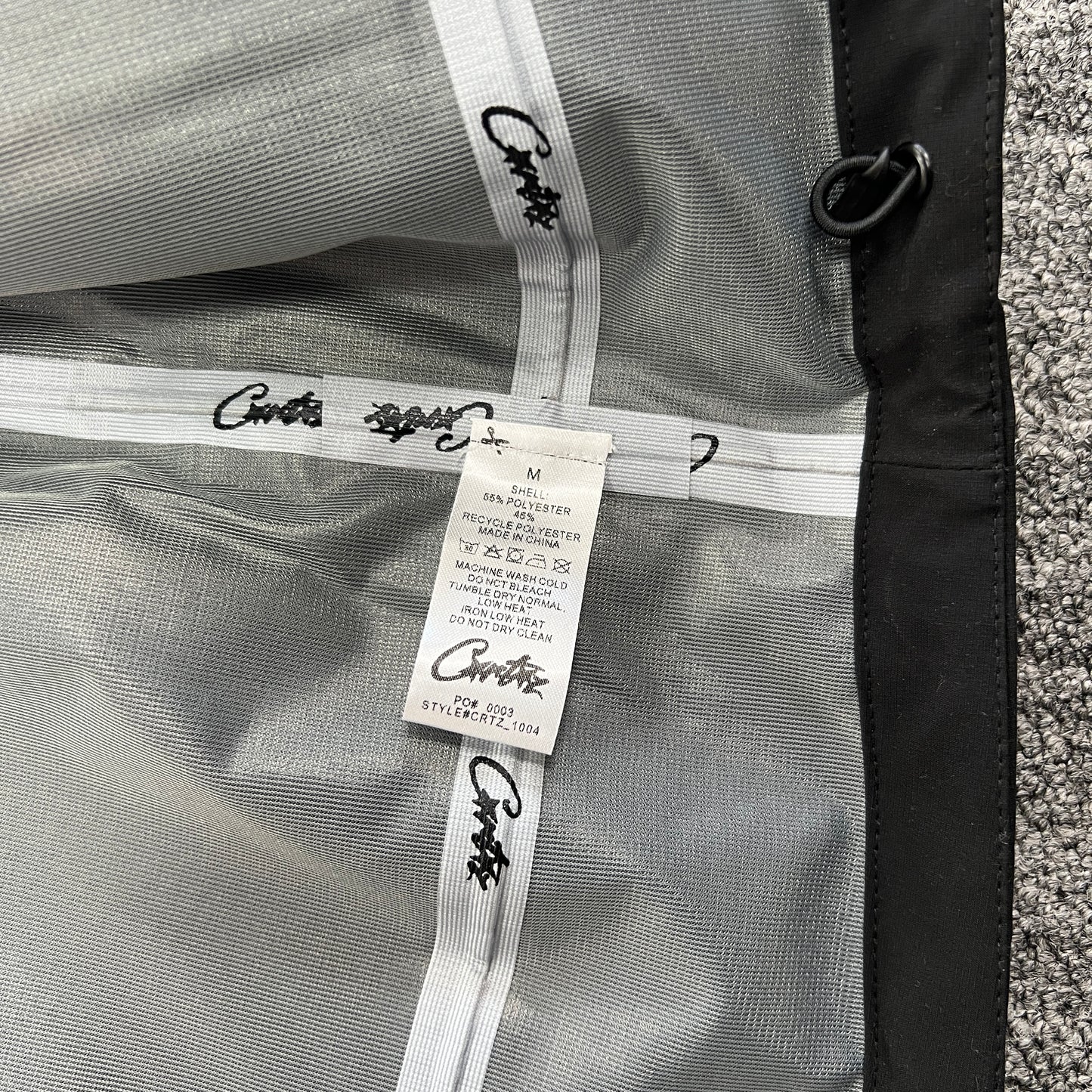 Corteiz Elitework Waterproof Shell Jacket Black