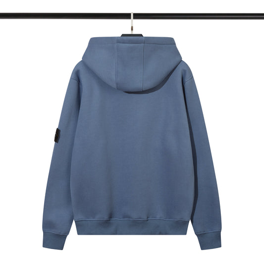 Stone Island Compass Badge Hoodie Blue