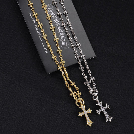 Chrome Hearts Gothic Diamond Cross Chain