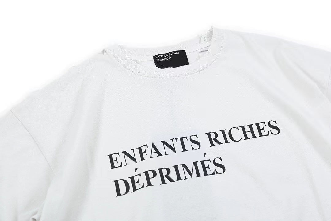 Enfants Riches Déprimés Distressed Logo Tee White