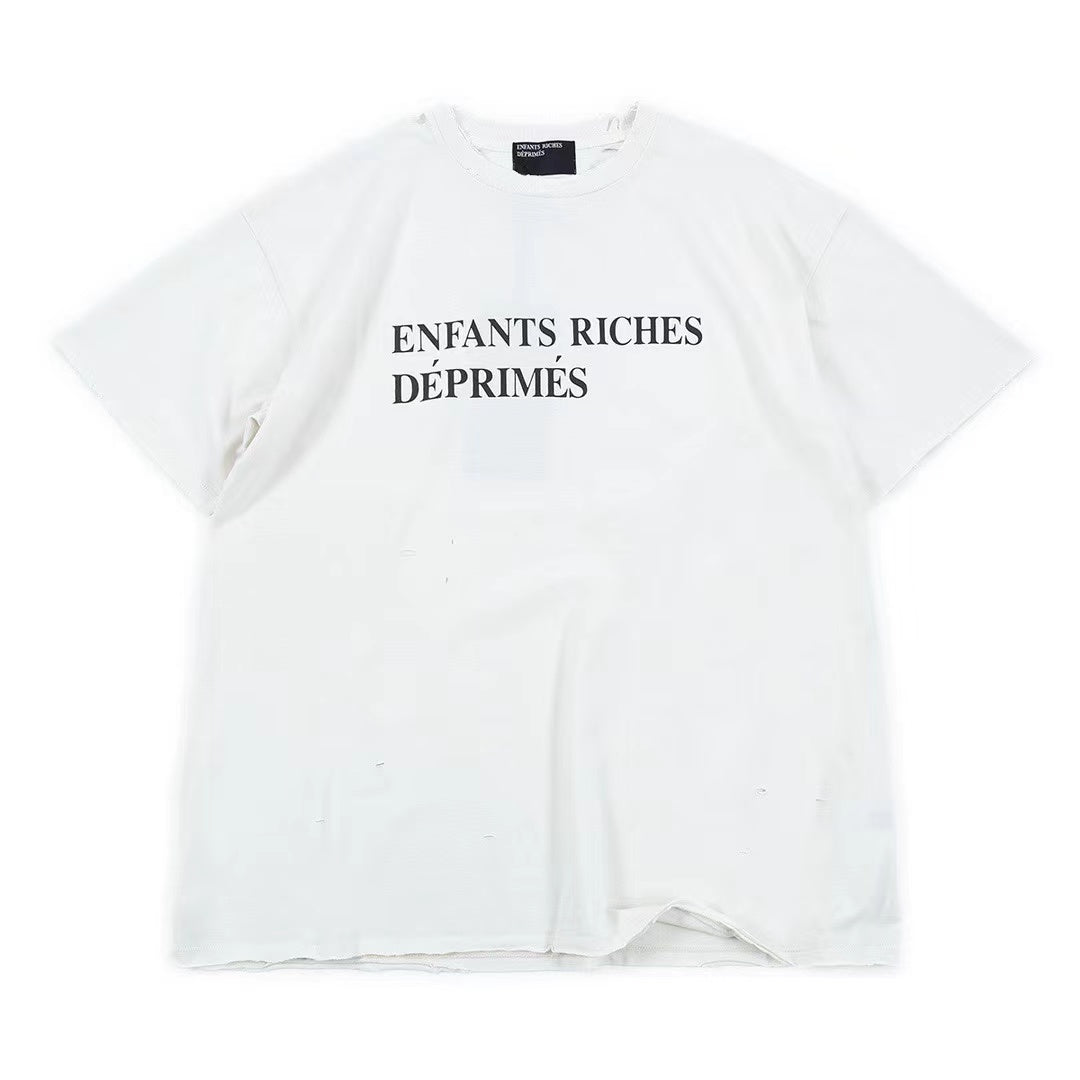 Enfants Riches Déprimés Distressed Logo Tee White