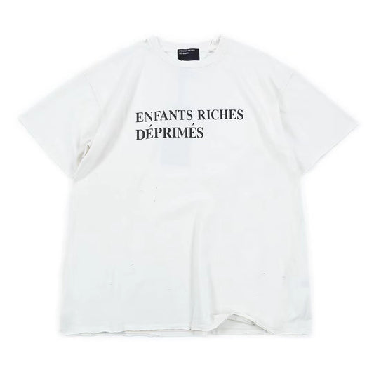 Enfants Riches Déprimés Distressed Logo Tee White