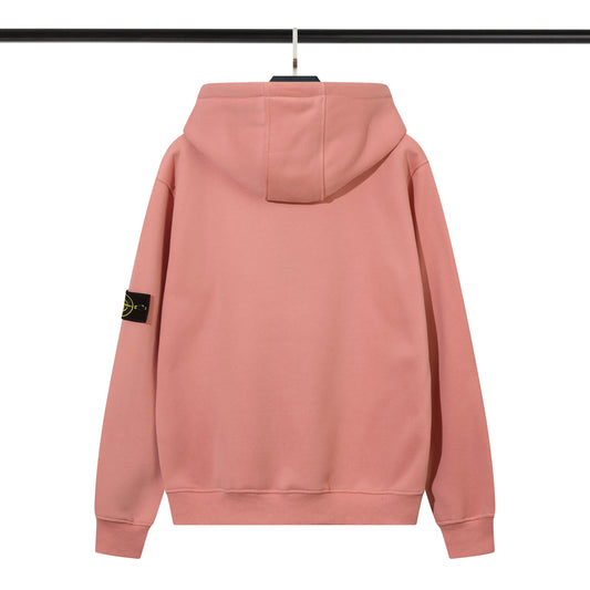 Stone Island Compass Badge Hoodie Pink