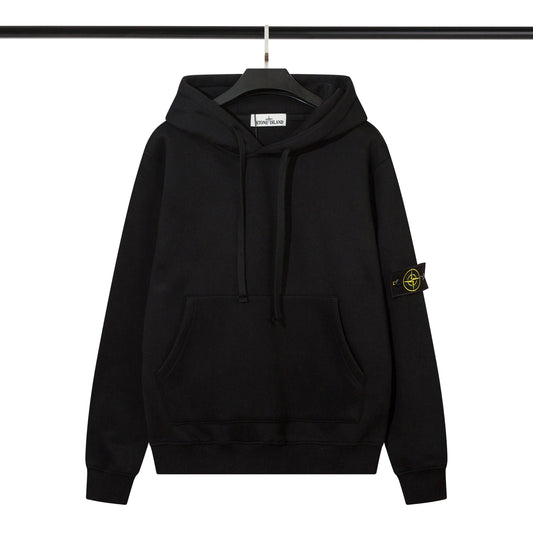 Stone Island Compass Badge Hoodie Black