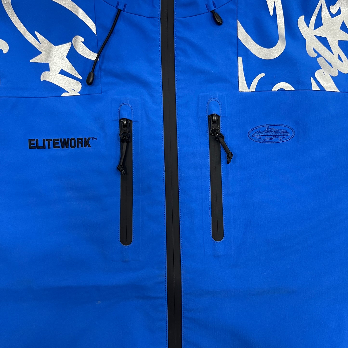 Corteiz Elitework Waterproof Shell Jacket Blue