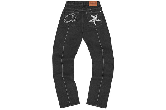 Corteiz C-Star Denim Jeans Black