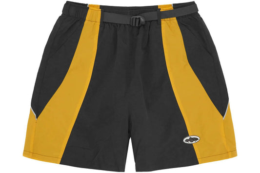 Corteiz Alcatraz Sun & Rain Shorts Black/Yellow