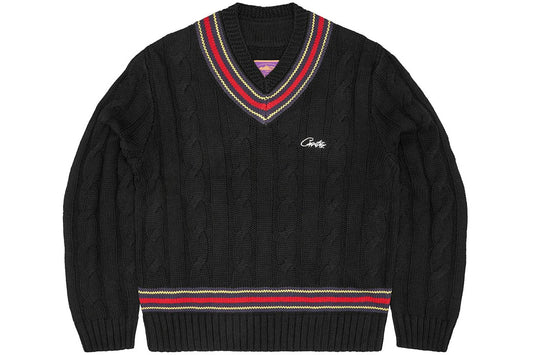 Corteiz Wimbledon Knit Sweater Black
