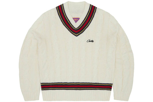 Corteiz Wimbledon Knit Sweater White