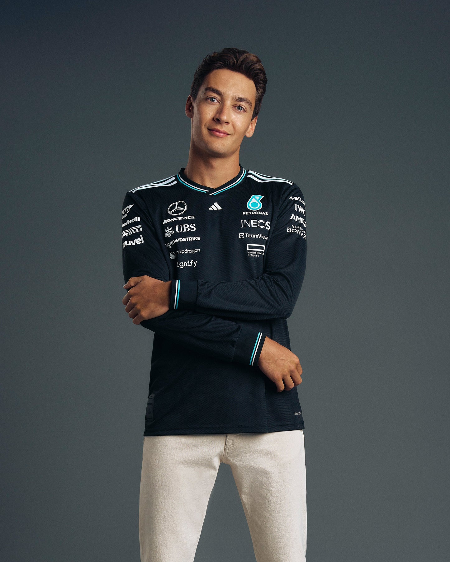 Mercedes-AMG PETRONAS 2025 Team Long Sleeve Shirt Black