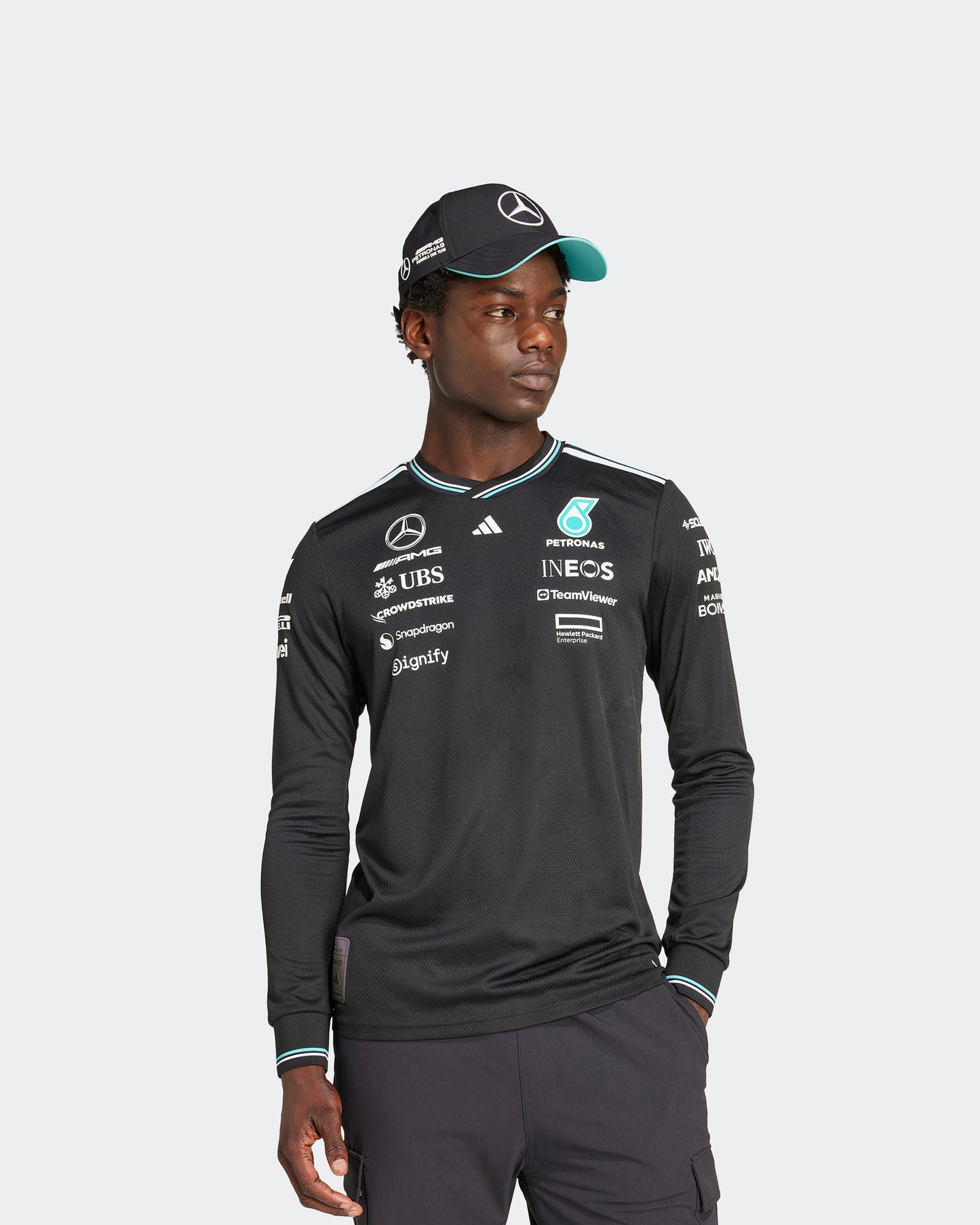 Mercedes-AMG PETRONAS 2025 Team Long Sleeve Shirt Black