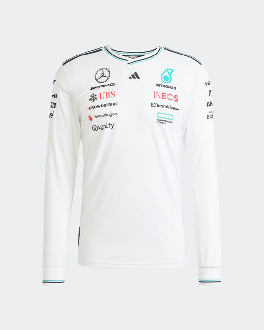 Mercedes-AMG PETRONAS 2025 Team Long Sleeve Shirt White