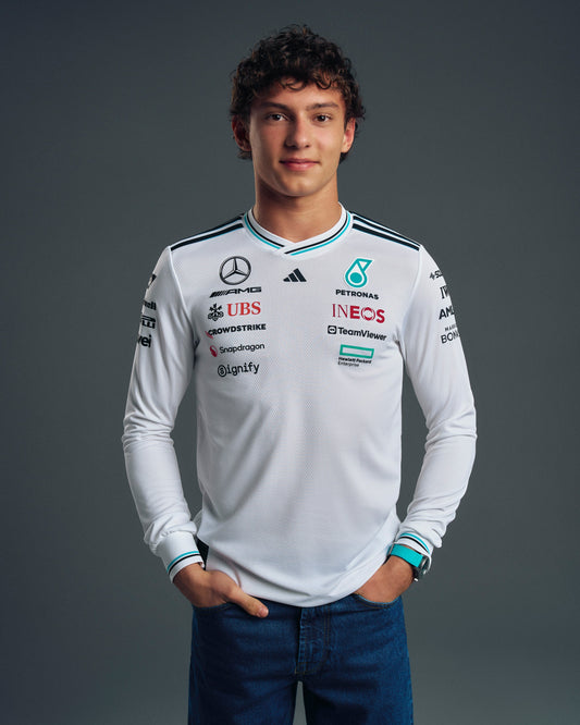 Mercedes-AMG PETRONAS 2025 Team Long Sleeve Shirt White