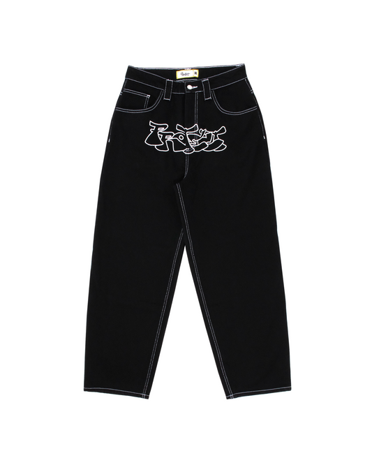 Protect Scribble Black Bonkers Denim