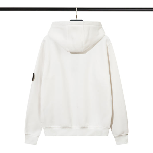Stone Island Compass Badge Hoodie White