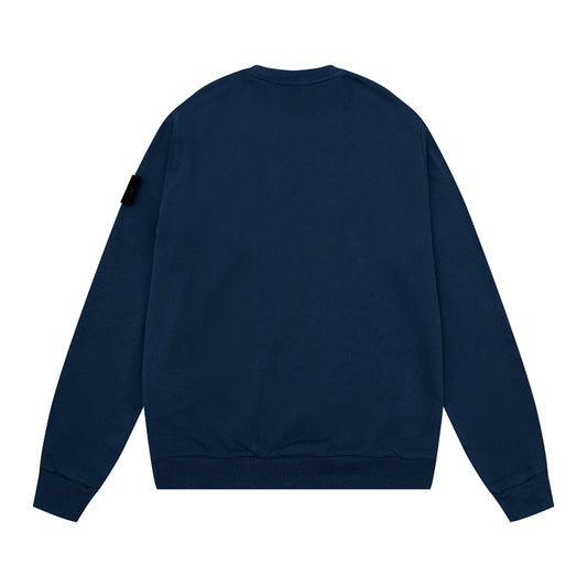 Stone Island Compass Badge Sweatshirt Navy Blue