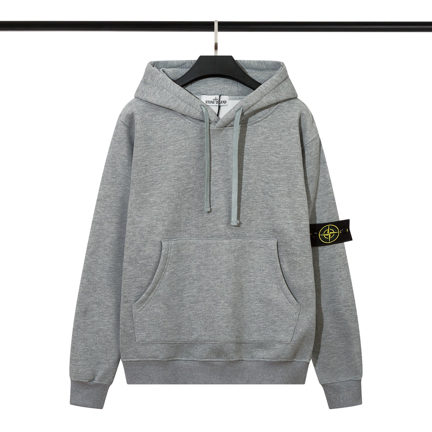Stone Island Compass Badge Hoodie Grey