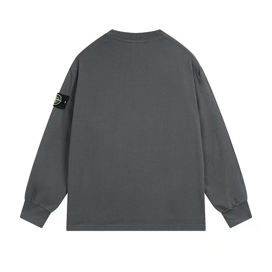 Stone Island Long Sleeve Tee Charcoal Grey