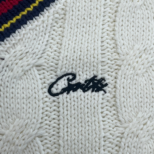 Corteiz Wimbledon Knit Sweater White