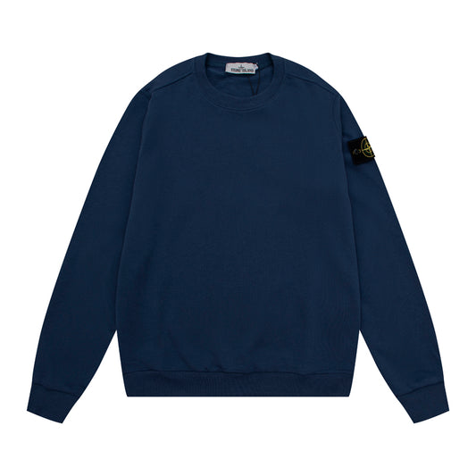 Stone Island Compass Badge Sweatshirt Navy Blue