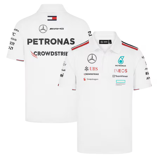 Mercedes-AMG PETRONAS 2024 Men's Team Polo White