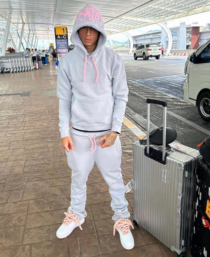 Syna World Tracksuit Grey/Pink